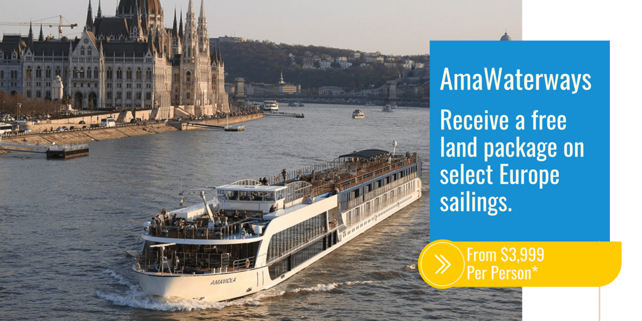 AMA Waterways Receive a Free Land Package on Select Europe Sailings