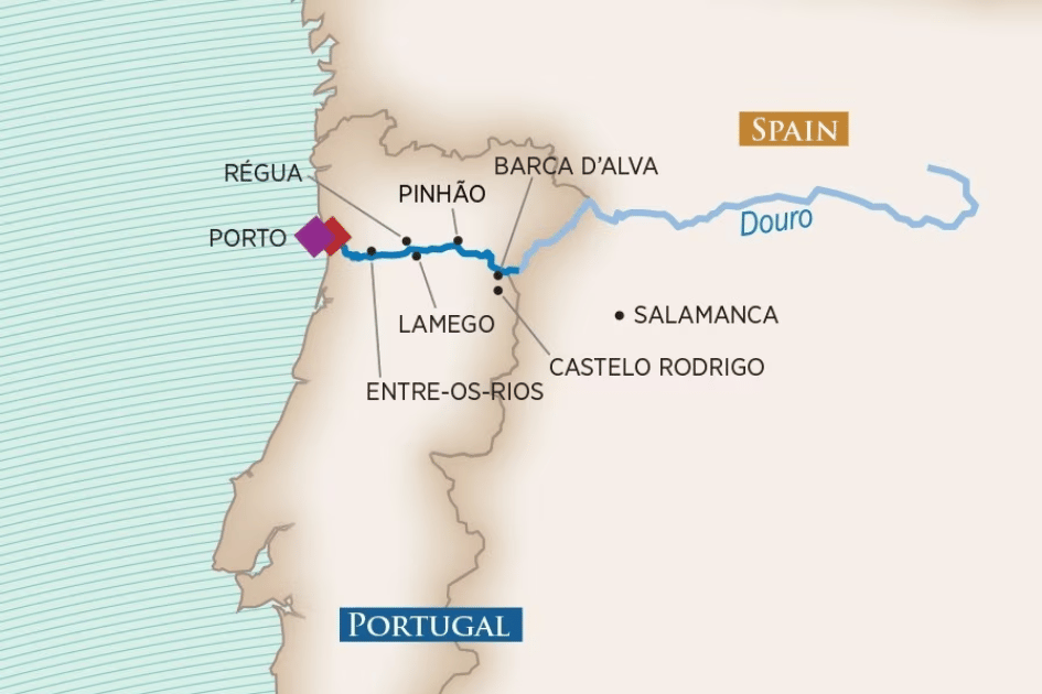 JUNE - AMAWaterways - Enticing Douro _ 7-Night Cruise - MAP