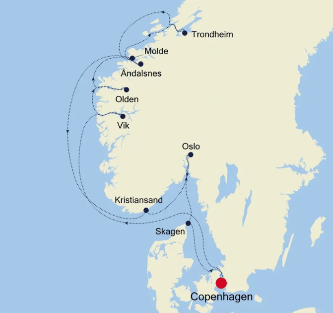 Silversea Cruise - Copenhagen Map