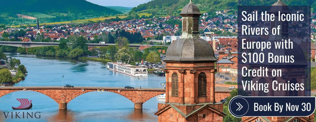 Viking River Cruise - $100 Shipboard Credit per Stateroom on Grand European Tour - NOV 2024 - Offer Page Header Image